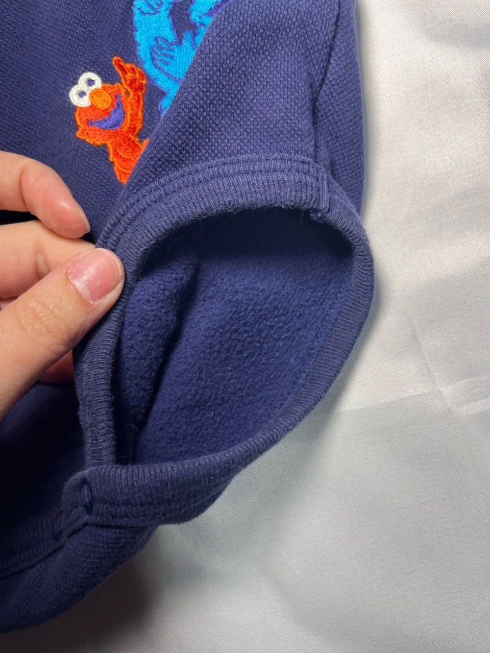 Vintage Sesame Street Romper 18M Grover Elmo Cookie Monster‎ Blue Long Sleeve